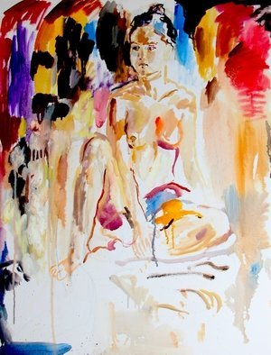 Velemir Pankratov; Dreaming, 2011, Original Painting Oil, 60 x 80 cm. Artwork description: 241 Young nude girl  ...