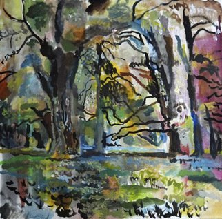 Velemir Pankratov; Forest, 2013, Original Painting Oil, 40 x 40 cm. Artwork description: 241  forest Wald    ...