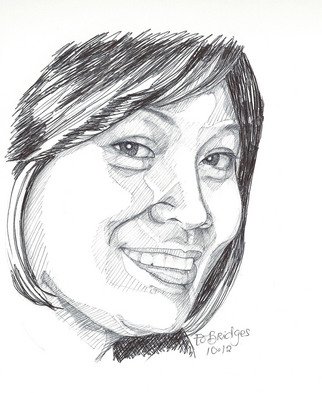 Evie O. Bridges; Annie, 2012, Original Drawing Pen, 11 x 8 inches. Artwork description: 241       Rough Sketch           ...