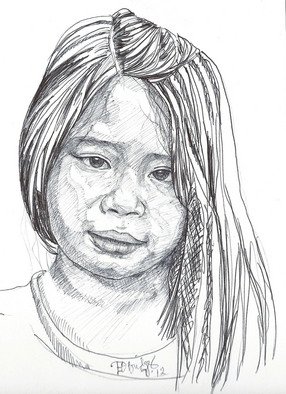 Evie O. Bridges; Ruth, 2012, Original Drawing Pen, 11 x 8 inches. Artwork description: 241     Rough Sketch         ...