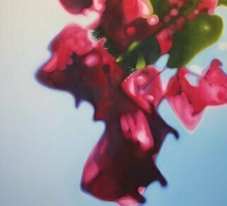 John Tooma; Gitis Bougainvillea, 2005, Original Painting Oil, 170 x 155 cm. Artwork description: 241 This was an accident as I was about to paint it as it is from nature, but my camera captured this part of the bougainvillea tree out of focus.  So I decided to paint this piece as out of focus.  I work on the real plant and ...