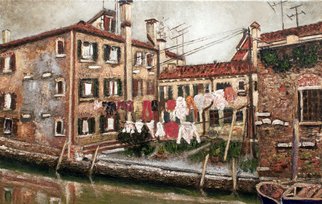 Vladimir Kezerashvili; Venice View, 2011, Original Painting Acrylic, 39 x 25 inches. Artwork description: 241  venice, landscape, water, sea, canal, gondola ...