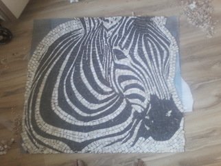 Vladimir Mitric; Zebra, 2015, Original Reproduction, 40 x 40 inches. Artwork description: 241  zebra  ...