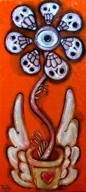 Voodoo Velvet; 4AM, 2015, Original Painting Acrylic, 11 x 24 inches. Artwork description: 241  Acrylic painted on orange velvet, Velvet painting. Come see the bizarre, the beautiful, the surreal!One of a kind original velvet paintings, created for your enjoyment.  For more information visit: www. voodoovelvet. com       ...