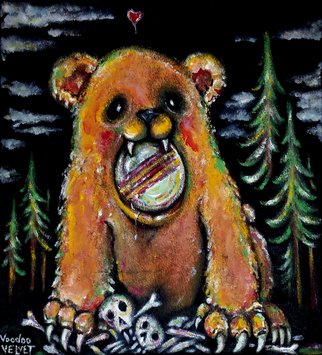 Voodoo Velvet; Bears Only Love You When ..., 2015, Original Painting Acrylic, 20 x 22 inches. Artwork description: 241      Acrylic painted on black velvet, Velvet painting. Come see the bizarre, the beautiful, the surreal!One of a kind original velvet paintings, created for your enjoyment.  For more information visit: www. voodoovelvet. com           ...