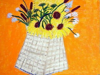 Vincent Sferrino; Flower Basket, 2013, Original Painting Acrylic, 20 x 16 inches. 