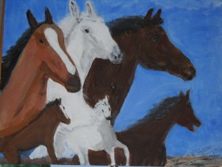 Vincent Sferrino; Stallions, 2013, Original Painting Acrylic, 20 x 16 inches. 