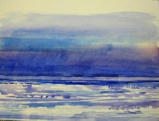 Walter King; Ice, 2014, Original Watercolor, 12 x 14 inches. Artwork description: 241  Ice out on Lake Erie ...