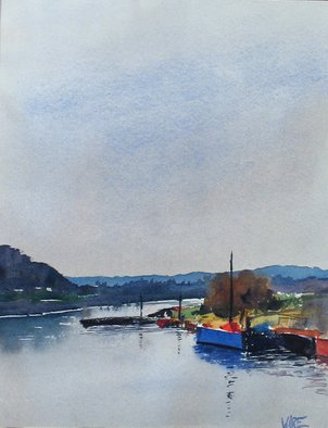 Kenneth Ware; Boats, 2009, Original Watercolor, 11 x 14 inches. 