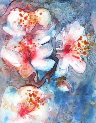 Yevgenia Watts; Cherry Blossom II, 2010, Original Watercolor, 10 x 14 inches. Artwork description: 241  Watercolor on Yupo ...