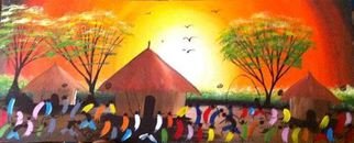 Wilber Mazemu; Homestand, 2014, Original Painting Other, 60.3 x 25 inches. Artwork description: 241      my is art work is cultural       ...