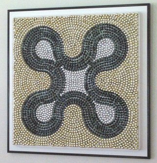 Will Hanlon; Metal Clover, 2012, Original Mosaic, 24 x 24 inches. Artwork description: 241  5,000 Metalic Push Pins on Foam Board ...