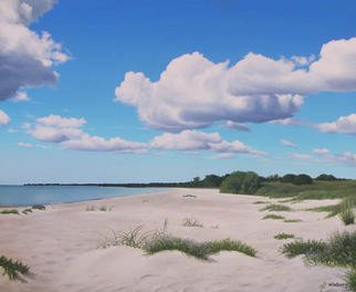 Peter Winberg; Mossbystrand, 2003, Original Painting Oil, 61 x 50 cm. Artwork description: 241 Motif from a photograph I took when visting Mossby- beach, in the south of Skane, Sweden. Commissioned work, sold....