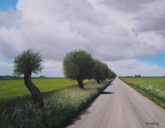 Peter Winberg; Road, 2005, Original Painting Oil, 35 x 27 cm. Artwork description: 241 This paintings is based on a photograph I took one day when I was on my way to my sisters place at the Meadows of Eskilstorp. The price does not include transport cost....
