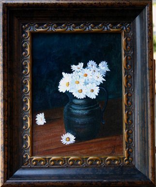 Wm Kelly Bailey; Daisies, 2011, Original Painting Acrylic, 9 x 12 inches. Artwork description: 241 Daisies Acrylic painting on canvas panel.  Size shown is image size frame size is 17. 25 x 14. 25.  Private Collection, Houston, TX...