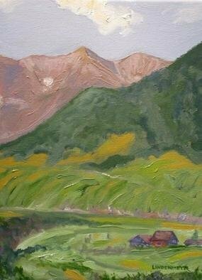 Henry Woody Lindenmeyr; Brush Creek And Whetstone Mt, 2005, Original Painting Oil, 9 x 12 inches. 