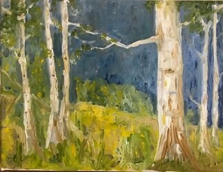 Henry Woody Lindenmeyr; Aspen Study, 2020, Original Painting Oil, 12 x 9 inches. Artwork description: 241 Aspens in the rocky mt summer. ...