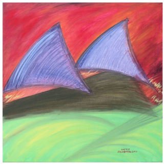 Xesko - Francisco Santos; Sailing On Uncharted Seas, 2008, Original Painting Oil, 50 x 50 cm. Artwork description: 241  An allegory to the Portuguese maritime discoveries ...