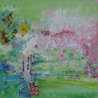 Xiaoyang Galas; Rest My Soul, 2012, Original Mixed Media, 30 x 30 cm. Artwork description: 241  Rest my soul, 30x30cm, mixed media, four boards painted, ready to hang up on wall.  ...