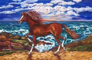 Yelena Rubin; Sunchaser, 2011, Original Painting Oil, 36 x 24 inches. Artwork description: 241  Dancing Paso Fino beautiful horse that came out from a fairytale. A horse is the projection of peoples dreams about themselves- strong, powerful, beautiful- and it has the capability of giving us escape from our mundane existence. Pam BrownEvery artwork is done using the best grade ...