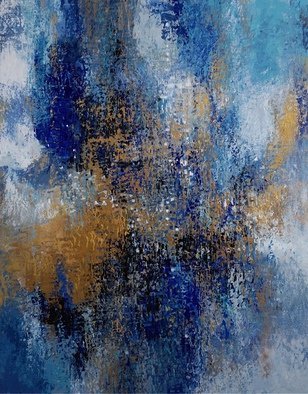 Paul Ygartua; Eternity, 2016, Original Painting Acrylic, 121 x 152 cm. Artwork description: 241  Mixing abstract styles together to create depth in this beautiful piece with gold and blues. ...