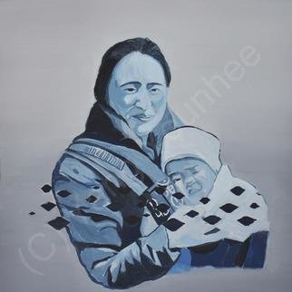 Younhee Yang; Mothers III, 2012, Original Painting Oil, 80 x 80 cm. Artwork description: 241  