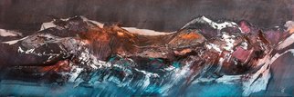 Nicholas Down; Embracing The Wild, 2018, Original Painting Oil, 36 x 12 inches. Artwork description: 241 Oil on Gesso panel with Acrylic texture medium...