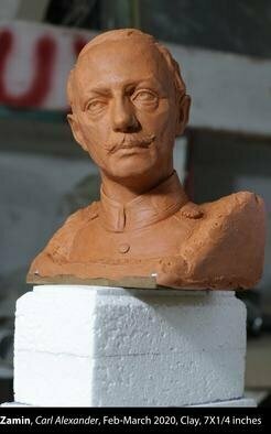 Zamin Sangtarash; Carl Alexander, 2020, Original Sculpture Clay, 5 x 7 inches. Artwork description: 241 This is a proposal for Goetheplatz in Weimar, Germany. ...