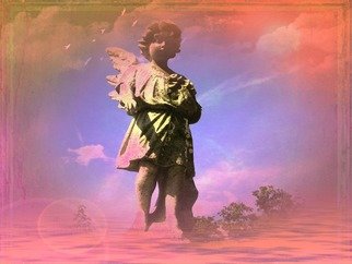 Zunilda Sarete; Love Cannot Be Quenched, 2010, Original Photography Other, 14 x 11 inches. Artwork description: 241  Angel statue photomanipulation using texture and love quotes. ...
