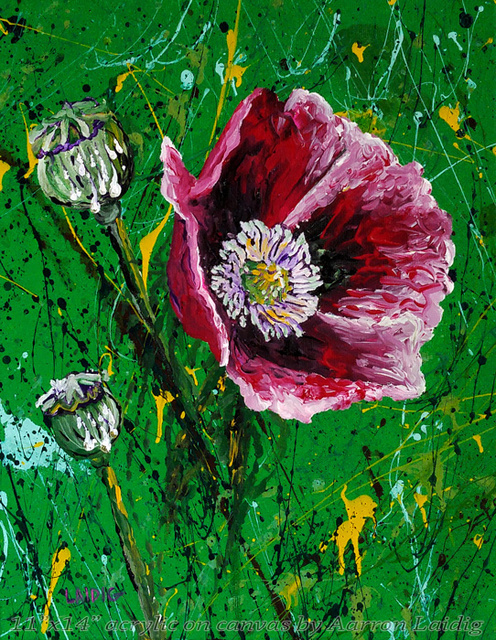 Aarron Laidig  'Opium Gum', created in 2015, Original Painting Oil.