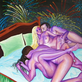 Aarron Laidig Artwork Spectacular, 2014 Acrylic Painting, Erotic