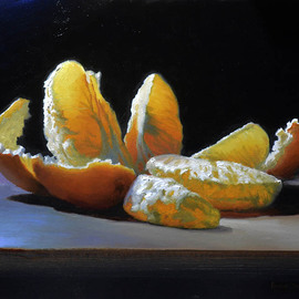 Armand Cabrera: 'orange beauty ii', 2022 Oil Painting, Still Life. Artist Description: I love the glow of these oranges in my studio ...