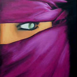 Aubin De Jongh: 'Persian Glow', 2008 Oil Painting, Portrait. Artist Description:  Arabian Woman ...