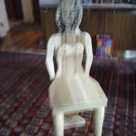 Alex Sterin: 'famous lady ', 2015 Wood Sculpture, Abstract. 