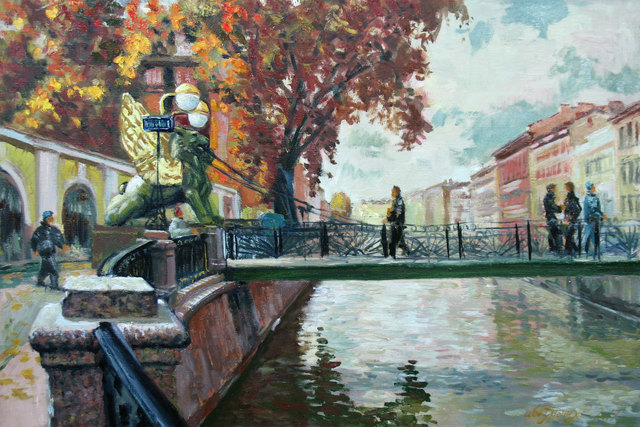Alexander Bezrodnykh  'Autumn', created in 2017, Original Painting Oil.