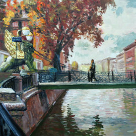 Alexander Bezrodnykh: 'autumn', 2017 Oil Painting, Landscape. Artist Description: AutumnSt. Petrburg...