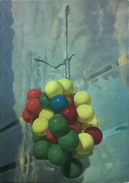 Artist Alina Krasilnikova. 'Abstract Colorful Balloons' Artwork Image, Created in 2014, Original Painting Oil. #art #artist