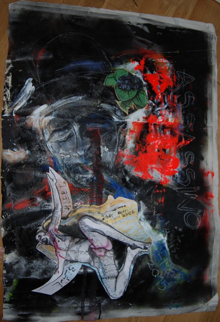 Artist Alkistis Wechsler. 'Assassino Perhaps' Artwork Image, Created in 2015, Original Mixed Media. #art #artist