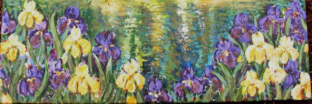 Artist Andree Lisette Herz. 'Iris By Pond' Artwork Image, Created in 2009, Original Assemblage. #art #artist