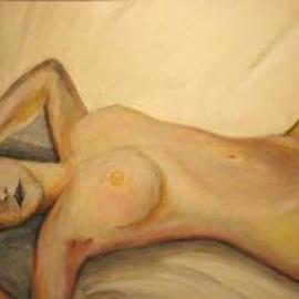 Rodolfo Chavarriaga: 'nude woman', 2000 Acrylic Painting, nudes. Artist Description:  study nude woman...