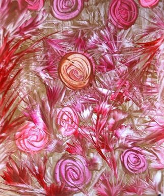 Gudrun Ploetz: 'Wild roses', 2002 Encaustic Painting, Abstract. Encaustic on spezial cardboard...