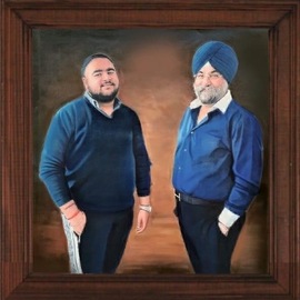 Brijesh Bhavsar: 'business celebrities', 2023 Oil Painting, Figurative. Artist Description: This is handmade canvas oil painting ...