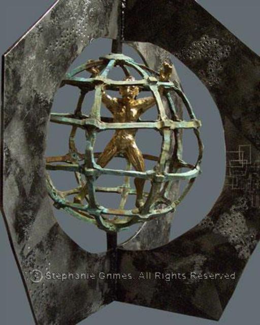 Artist Stephanie Grimes. 'Man' Artwork Image, Created in 2005, Original Sculpture Bronze. #art #artist