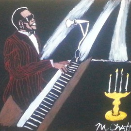 Michael Chatman: 'Brother Ray', 2014 Acrylic Painting, Portrait. Artist Description:           An acrylic painting inspired by the late great singer Ray Charles ...