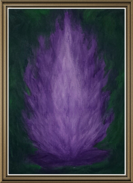 Artist Sherry Evaschuk. 'My Violet Flame' Artwork Image, Created in 2014, Original Painting Other. #art #artist