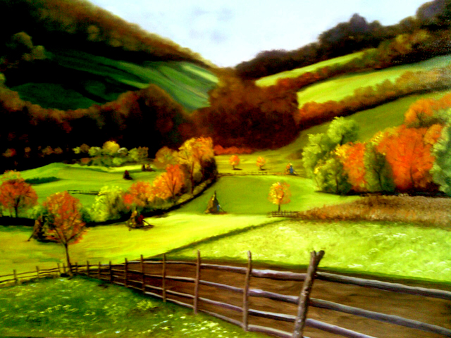 Artist Rok Lekaj. 'The Colors Of Autumn' Artwork Image, Created in 2015, Original Painting Oil. #art #artist