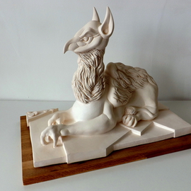 Austen Pinkerton: 'GRIFFIN', 2015 Ceramic Sculpture, Mythology. Artist Description:      animals greeks ancient history beasts   ...