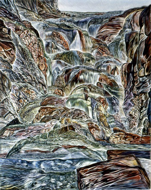 Artist Austen Pinkerton. 'Water' Artwork Image, Created in 1989, Original Painting Ink. #art #artist