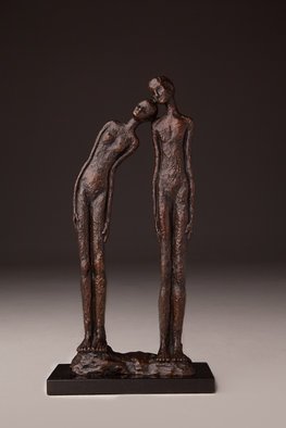 Avril Ward: 'LEAN ON ME', 2015 Bronze Sculpture, Figurative. Limited edition bronze...
