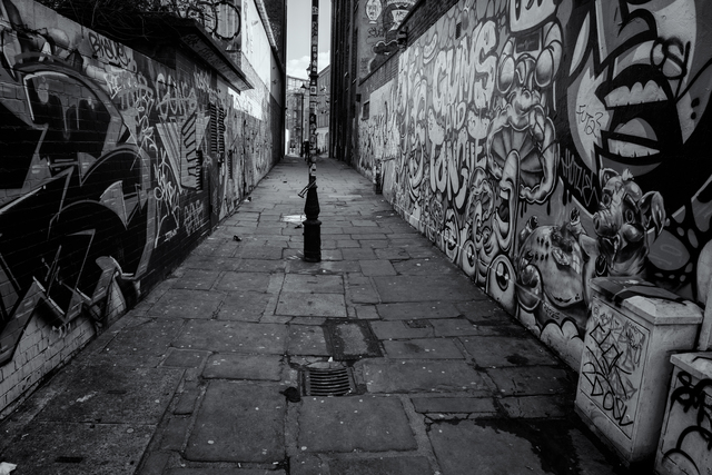 Barry Hurley  'Paint Alley', created in 2018, Original Photography Black and White.